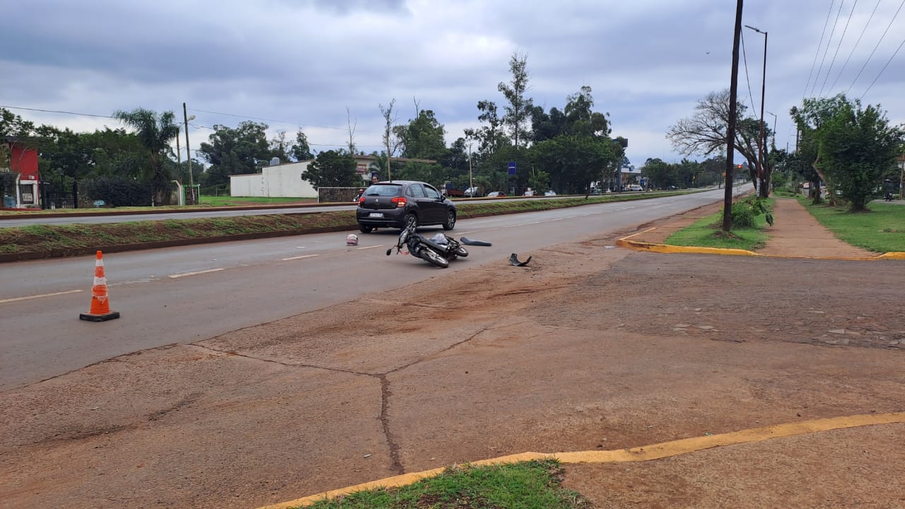 Motociclista herido de gravedad tras choque sobre la ex ruta 213