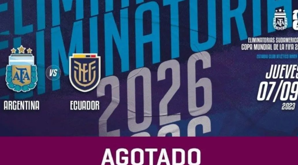 En una hora se agotaron las entradas para el partido de la Selección Argentina vs. Ecuador