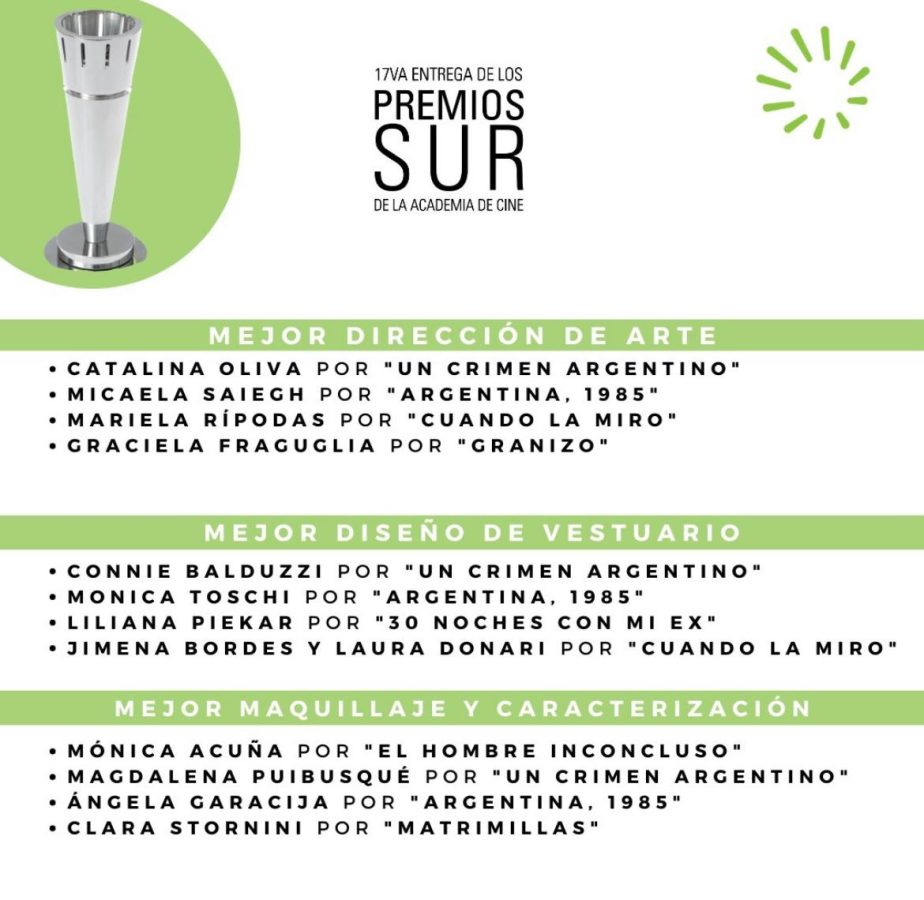 Una maquilladora misionera fue ternada en los Premios Sur 3 6 - flyer nominados - 5