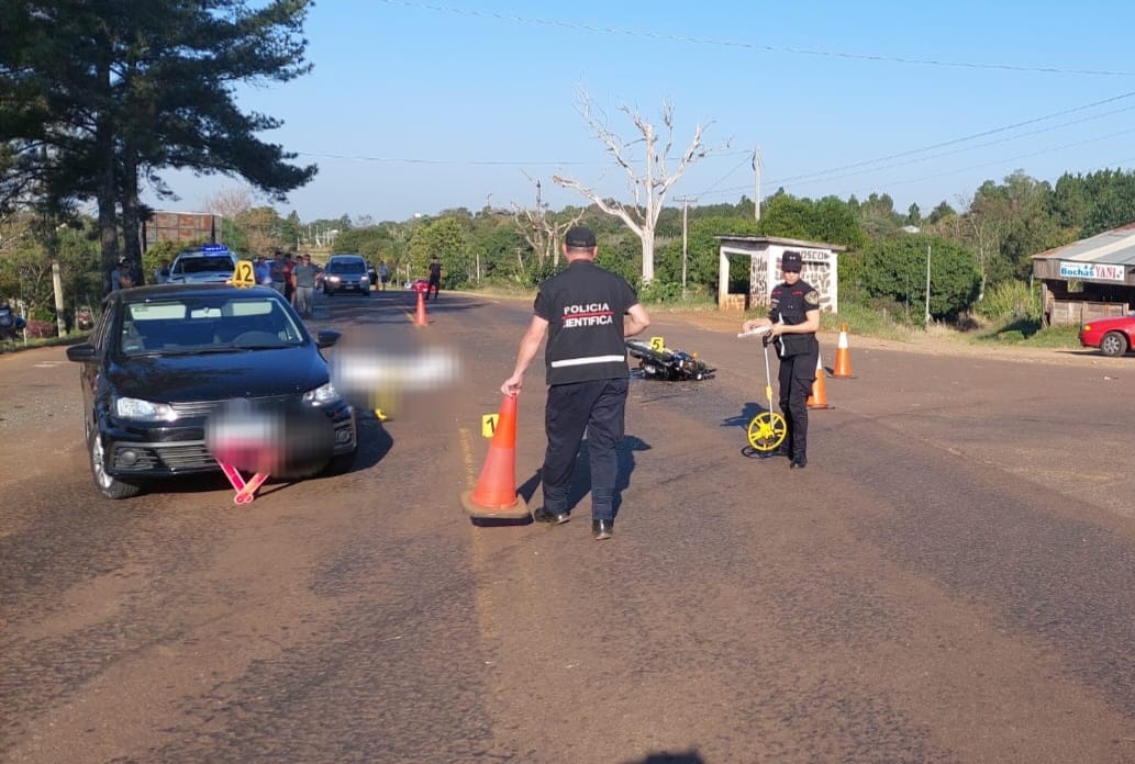 Un motociclista falleció tras siniestro vial en Panambí