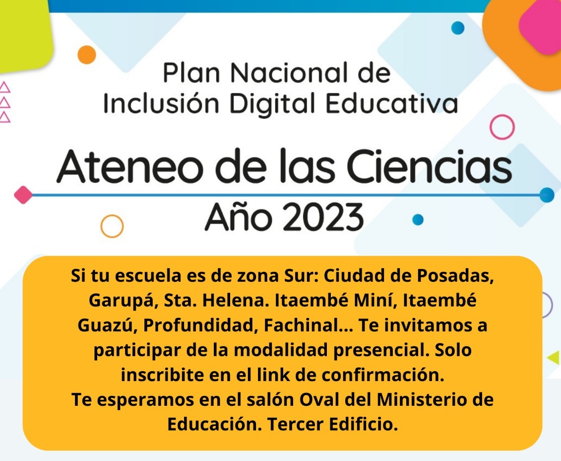 Invitan a docentes a participar del "Ateneo de las Ciencias Año 2023"