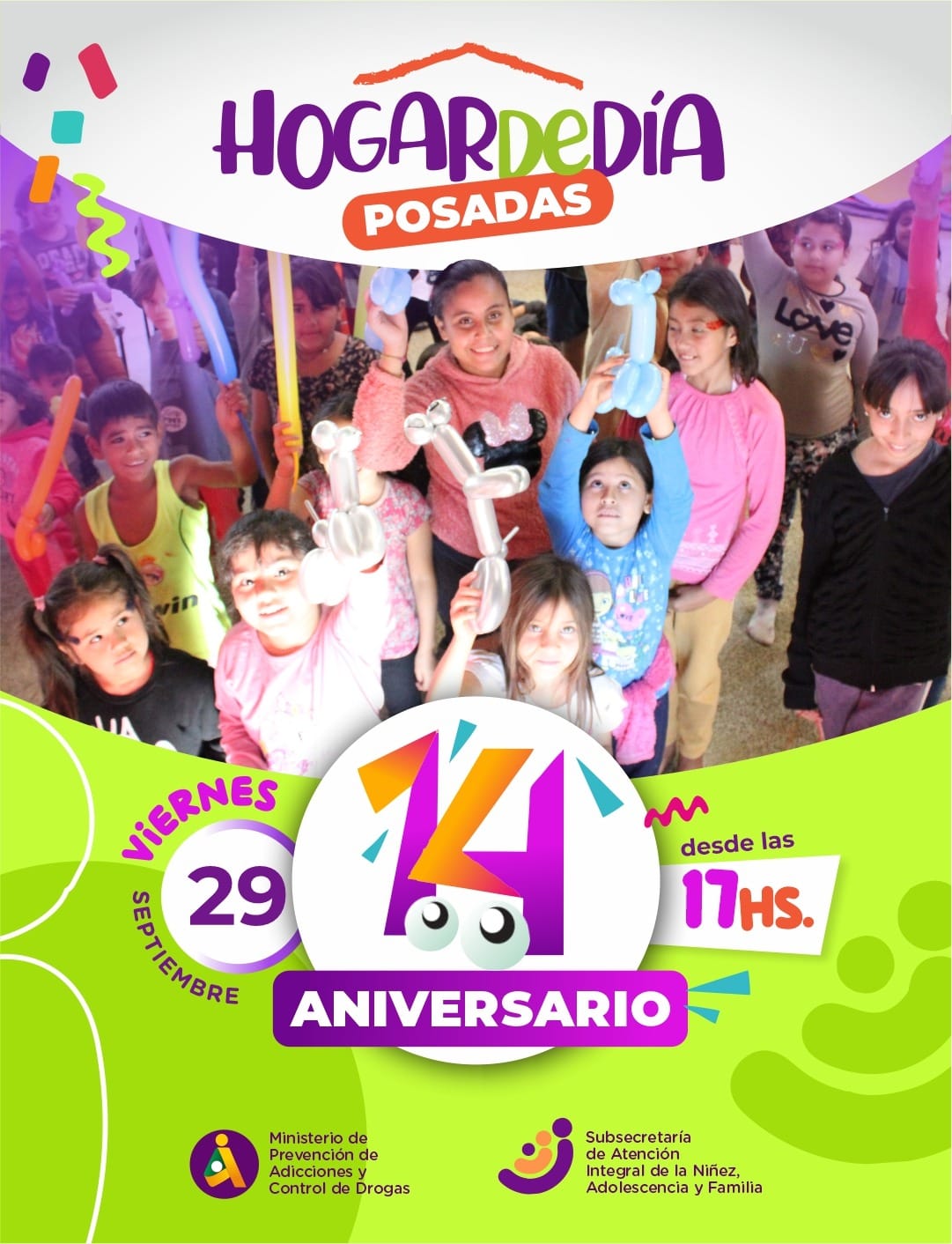 El Hogar de Día de Posadas cumple hoy 14 años y lo celebra con un show musical para las familias