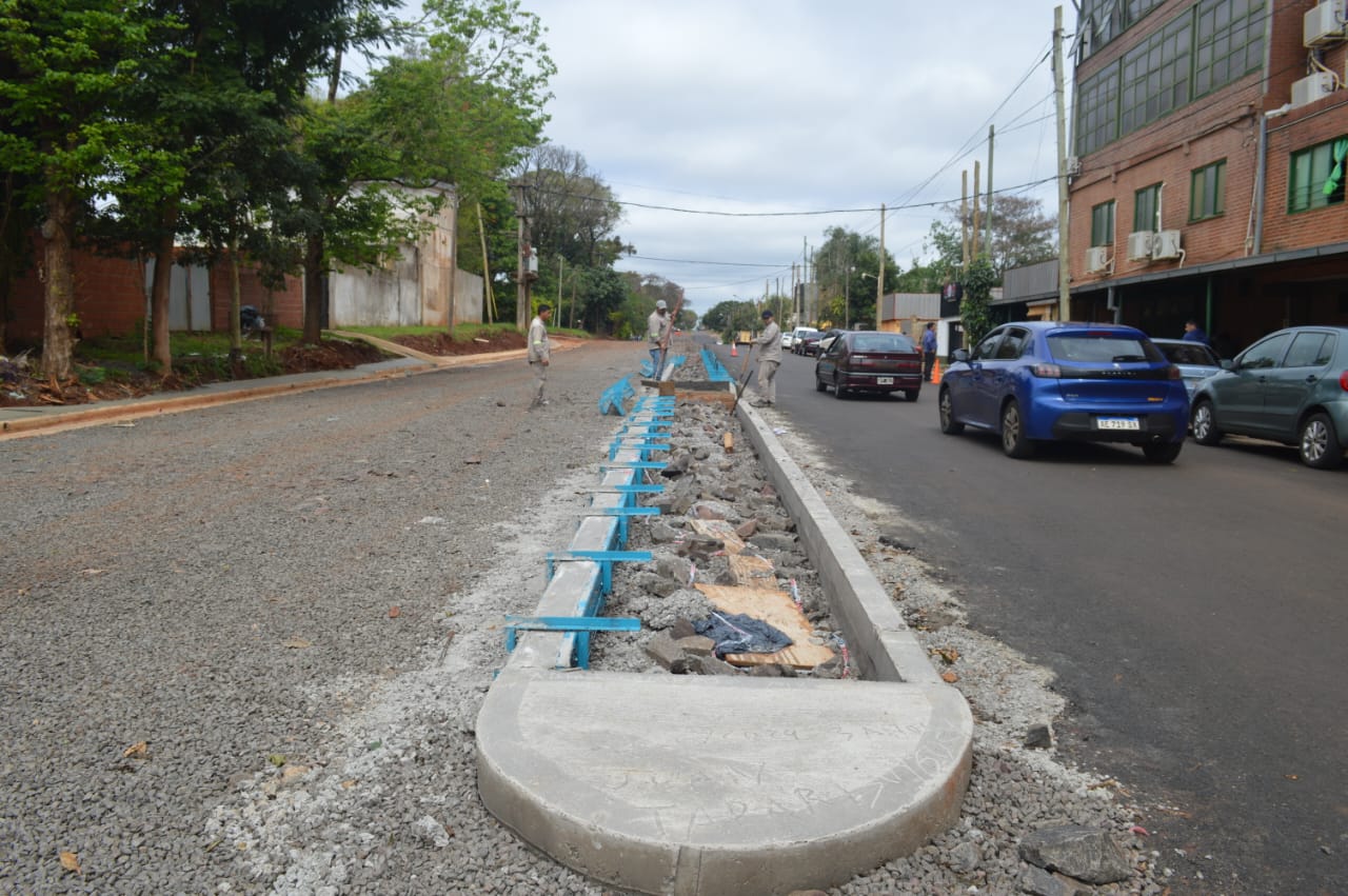 Continúan avanzando las obras sobre la avenida Zapiola de Posadas