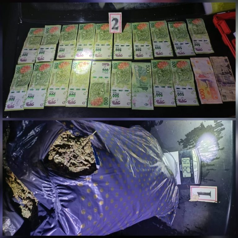 Secuestran una mochila con marihuana valuada en más de dos millones de pesos en Aristóbulo del Valle