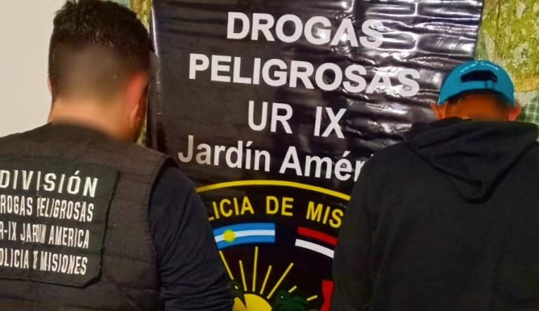 Policías antinarcóticos detuvieron a un distribuidor de drogas en Jardín América