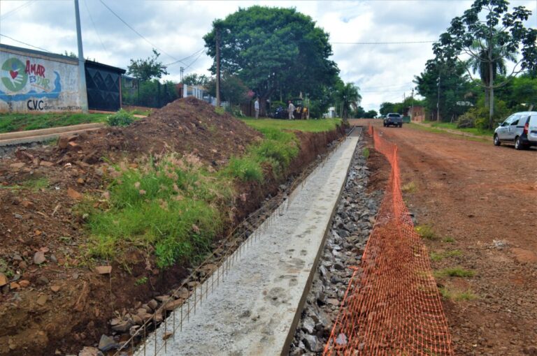 Concretan obras de infraestructura sobre la Bustamante y Costanera Oeste de Posadas