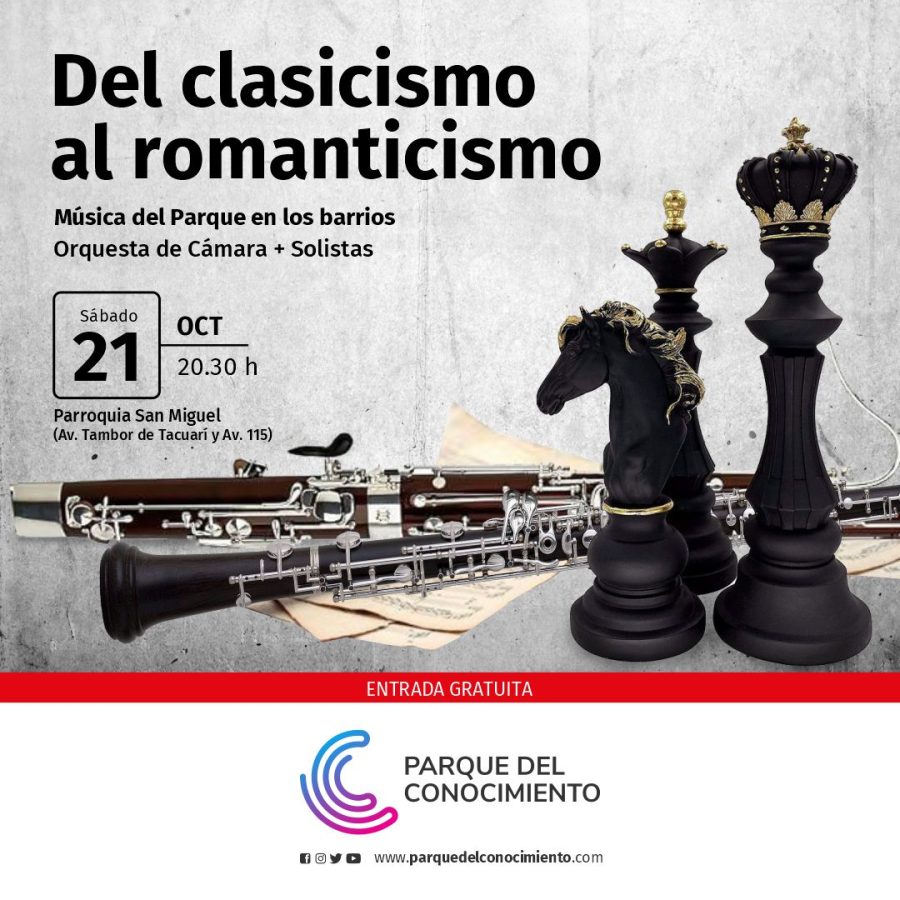 Noche clásica y romántica en la Parroquia San Miguel 1 2 - Del clasicismo al romanticismo Flyer - 1