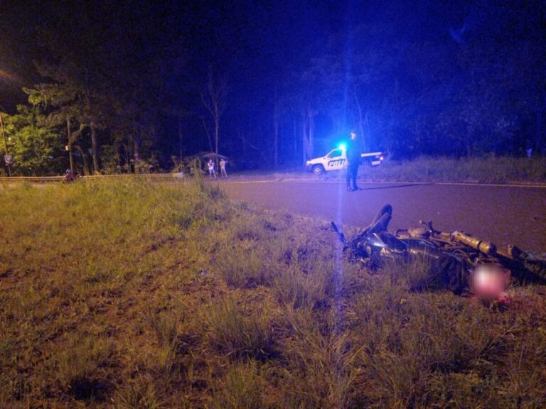 Un hombre falleció tras despistar con su moto en la ruta Nacional 14