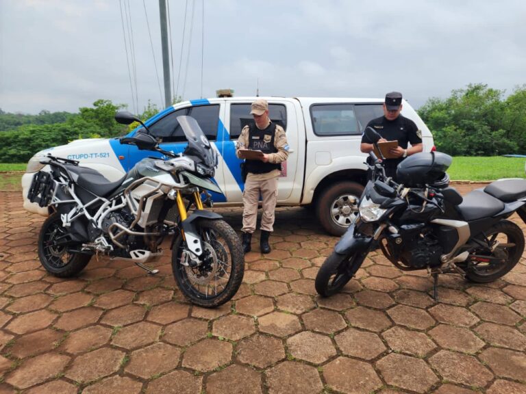 Intervención policial evitó que dos motos robadas sean llevadas hacia Paraguay