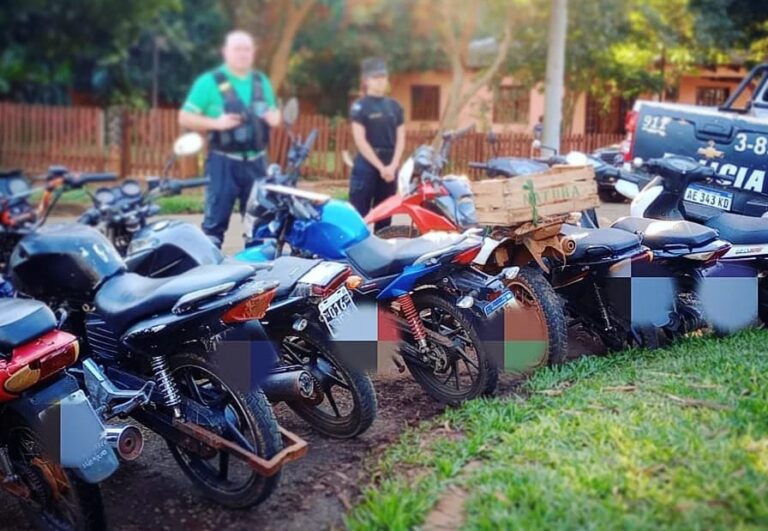 Siete detenidos tras la desarticulación de un desarmadero de motos robadas en Iguazú