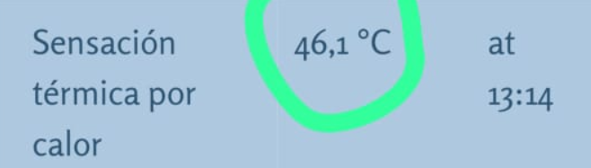 La sensación térmica en Posadas superó los 46° C y marcó un récord