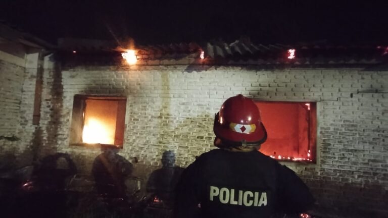 Se incendió vivienda utilizada para asilo en Concepción de la Sierra