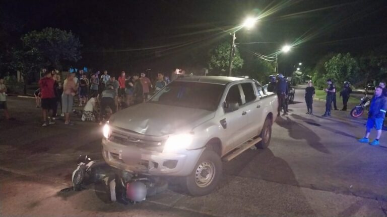 Acompañante de un motociclista falleció en un siniestro vial ocurrido en Posadas