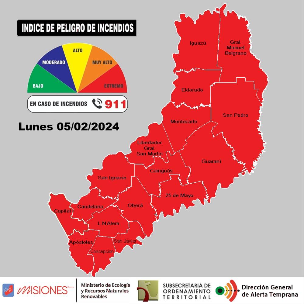 incendios en misiones