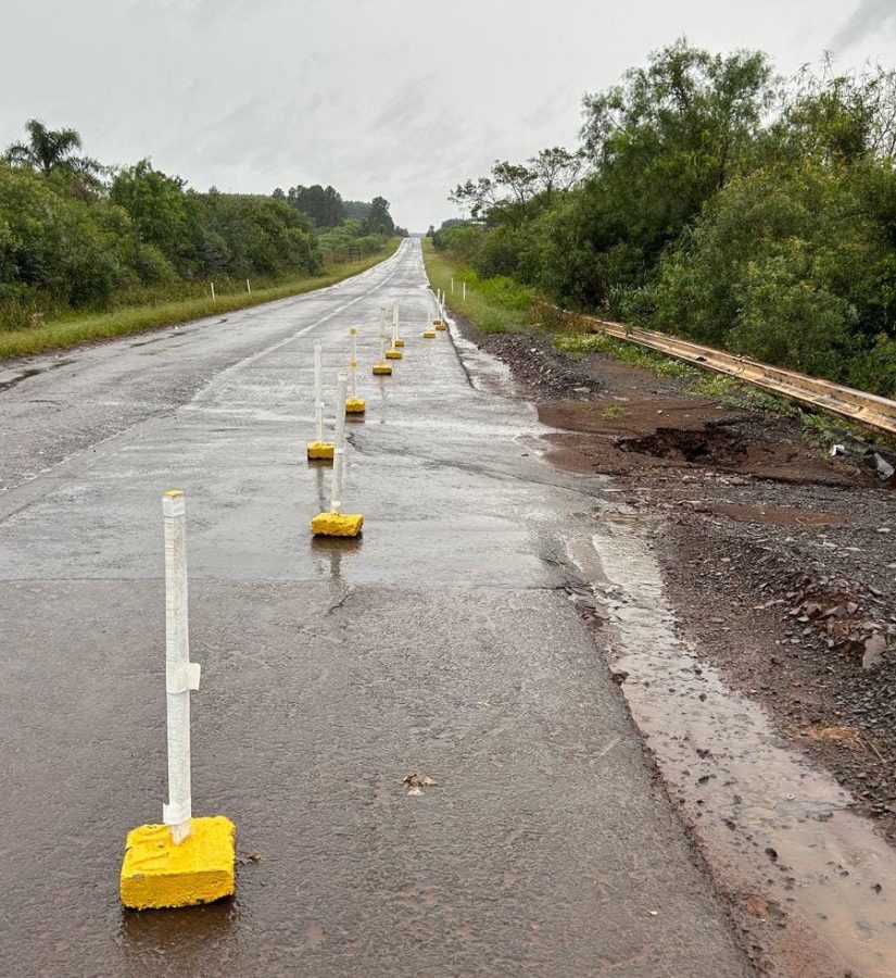 Limitan el tránsito en un tramo de la ruta provincial Nº 1 por las fuertes lluvias