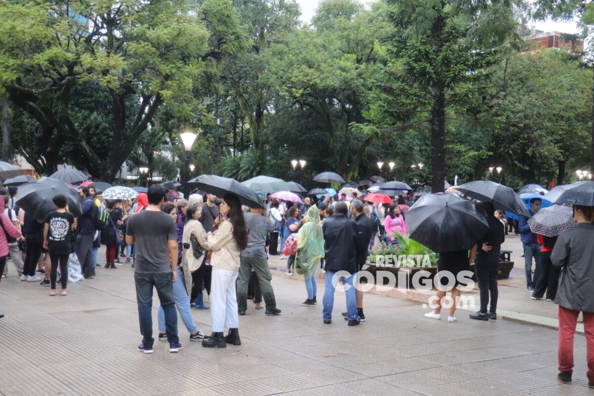 Marcharon bajo la intensa lluvia en Posadas contra el desfinanciamiento de las universidades