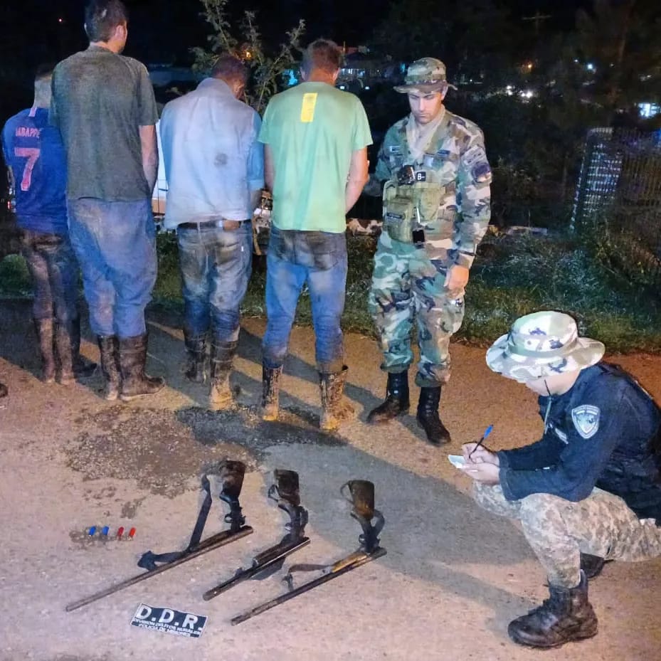 Atraparon a 6 cazadores e incautaron 9 armas en distintos operativos en Misiones