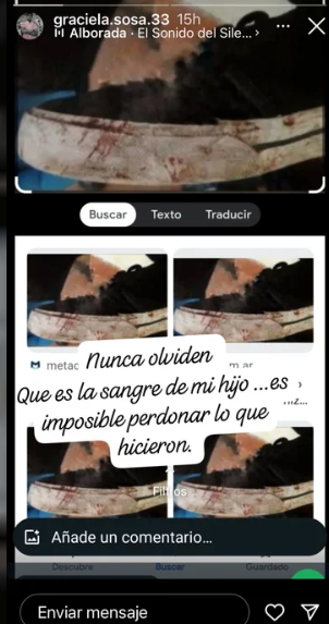 "Es la sangre de mi hijo", dijo la madre de Fernando Báez Sosa sobre la zapatilla de Thomsen