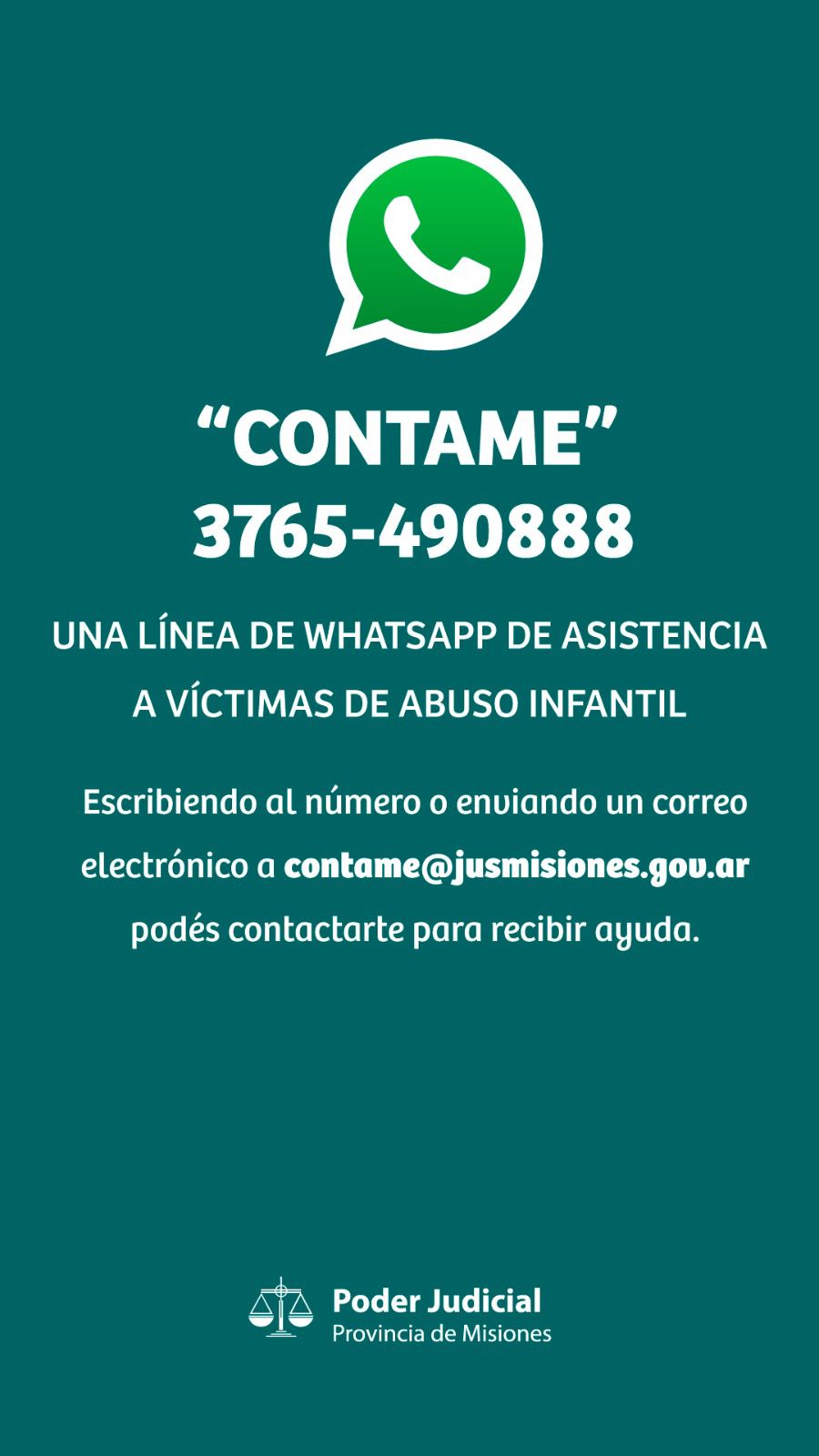 “Contame”, una línea de Whatsapp de asistencia a víctimas de abuso infantil en Misiones 