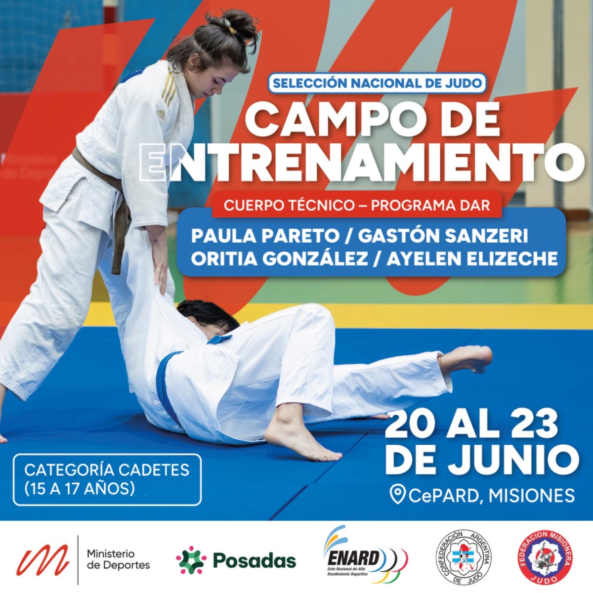 El CePARD recibe al campo de entrenamiento de la Selección Argentina de Judo encabezada por Paula Pareto
