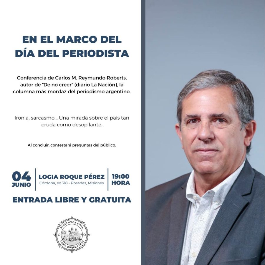 El periodista Carlos Roberts llega este martes a Posadas para brindar una charla gratuita 1 - 1