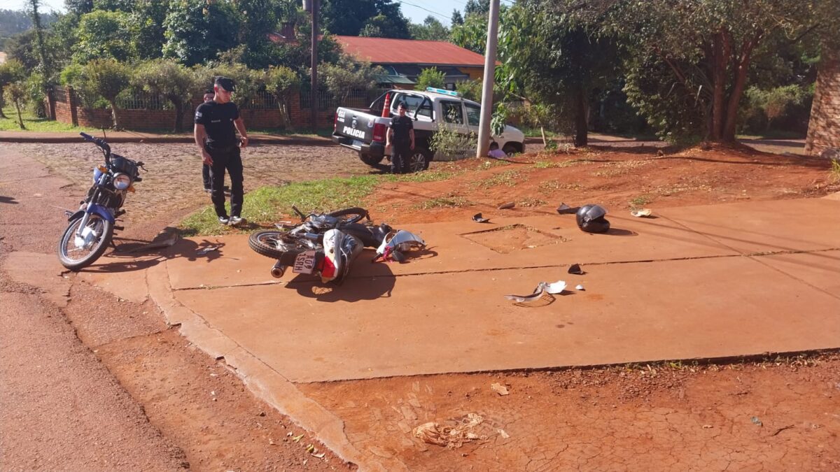 Un hombre de 70 años resultó herido tras choque entre motos en Montecarlo