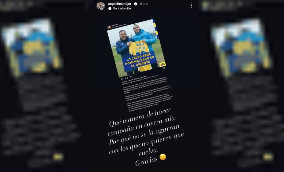 Di Maria se defendio de las criticas por no regresar a Rosario Central 2 - 1