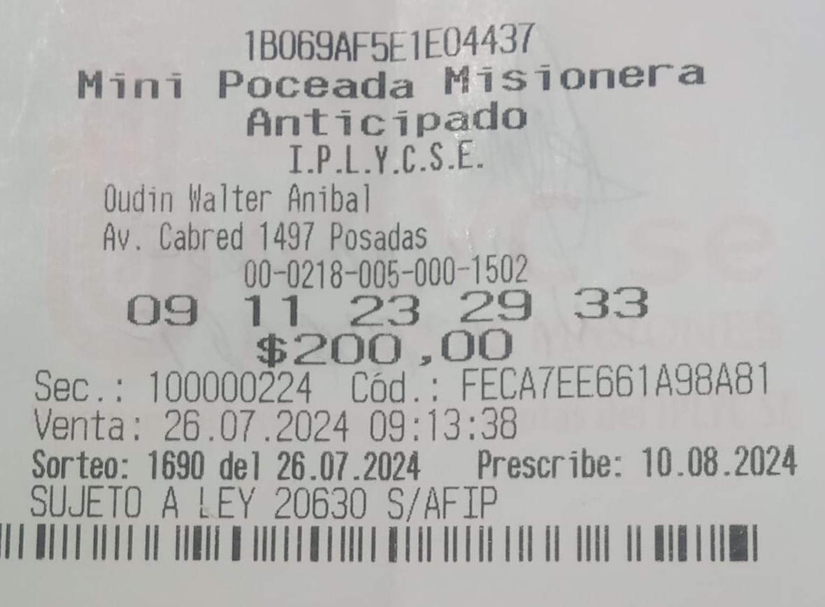 “Este golpe de suerte es una bendición”, resaltó el ganador de la Mini Poceada