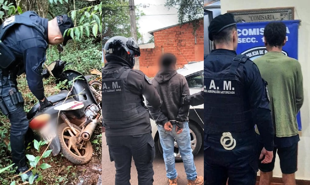 En operativos preventivos detuvieron a cuatro delincuentes y recuperaron objetos robados