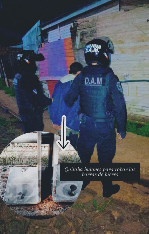 Fue captado robando bulones de una baranda de la Costanera y lo detuvieron 1 2 - Fue captado robando bulones de una baranda de la Costanera y lo detuvieron1 - 1