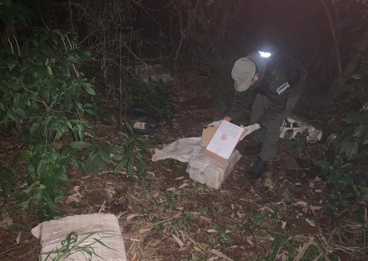 Gendarmería encontró casi 130 kilos de marihuana en Puerto Esperanza