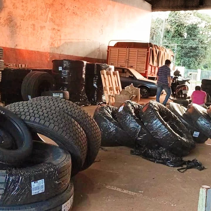 Secuestraron 36 millones en neumáticos de contrabando en Jardín América