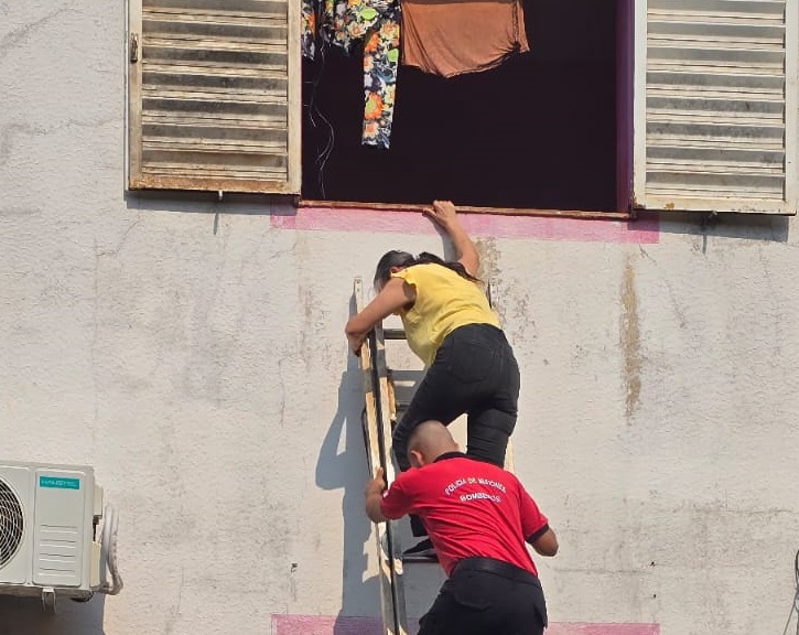 Bomberos rescataron a una mujer encerrada con 12 perros en su departamento en Villa Cabello