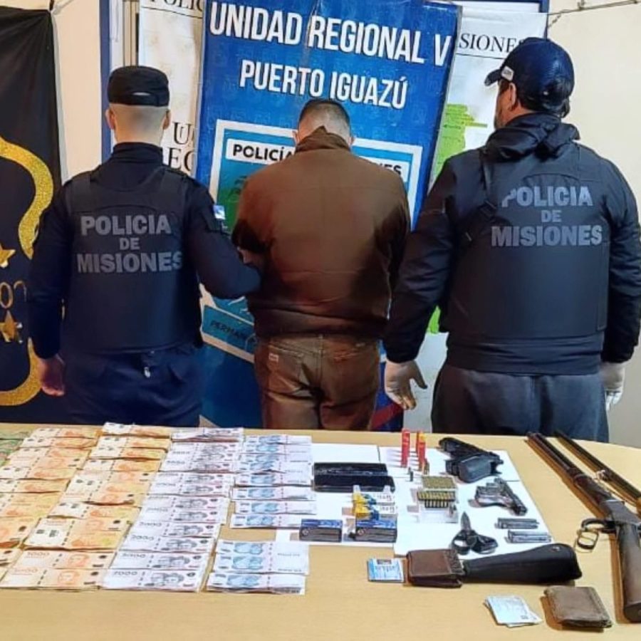 Wanda: secuestraron armas de fuego, más de 250 gramos de cocaína y detuvieron a un hombre
