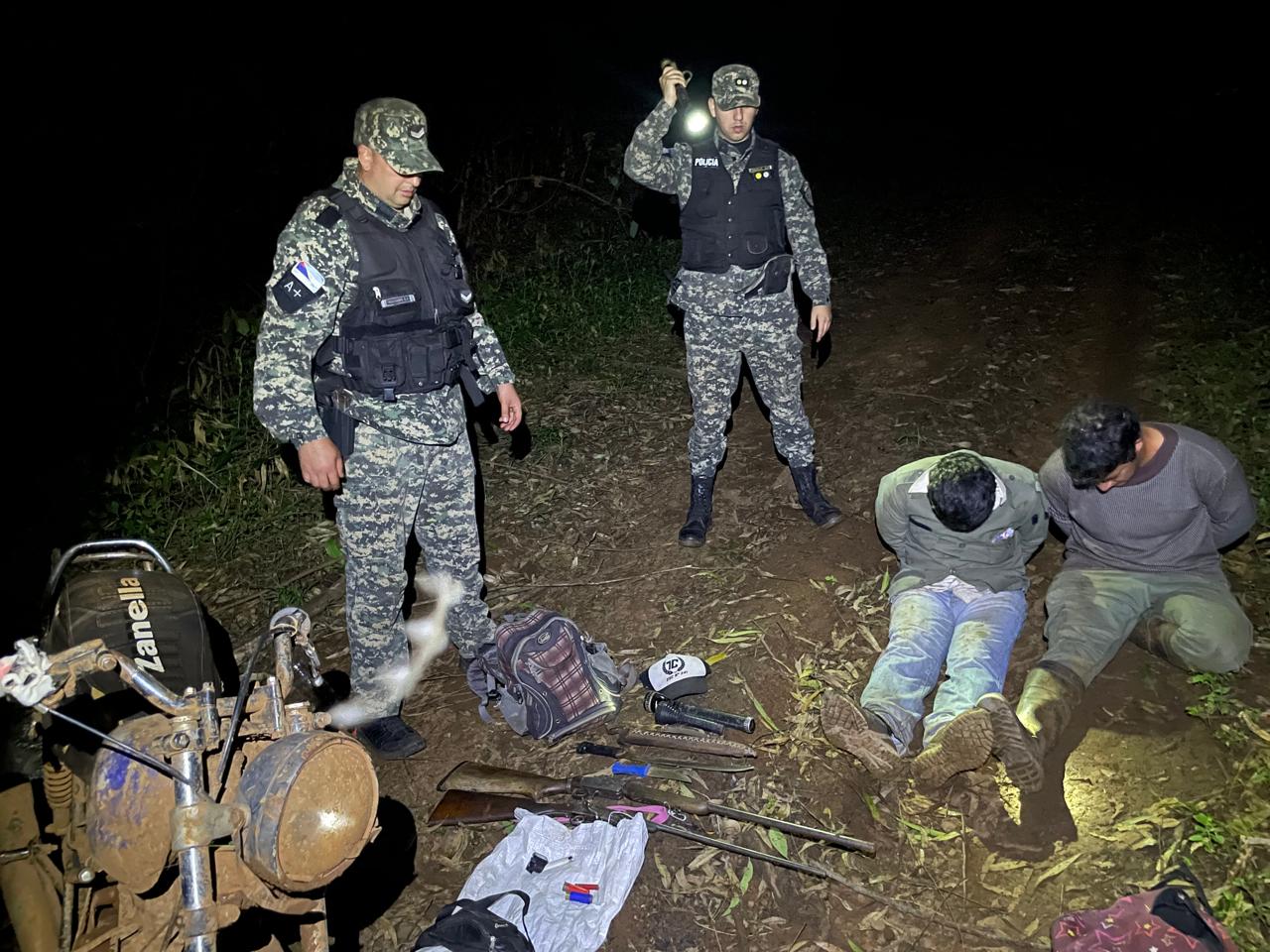Detuvieron a cazadores furtivos, desarmaron trampas e incautaron escopetas