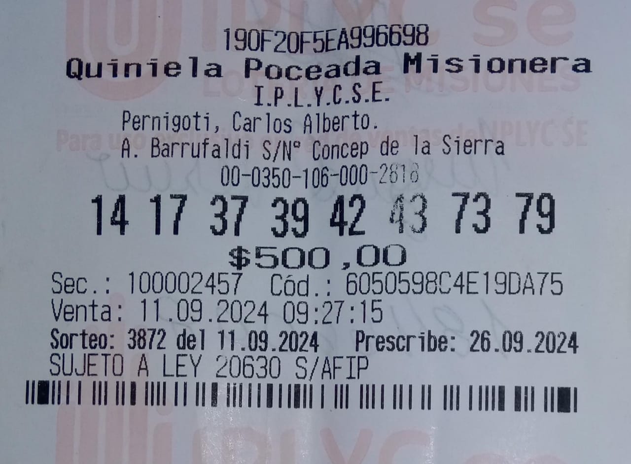 Ganador Poceada Concepcion de la Sierra sep 2024