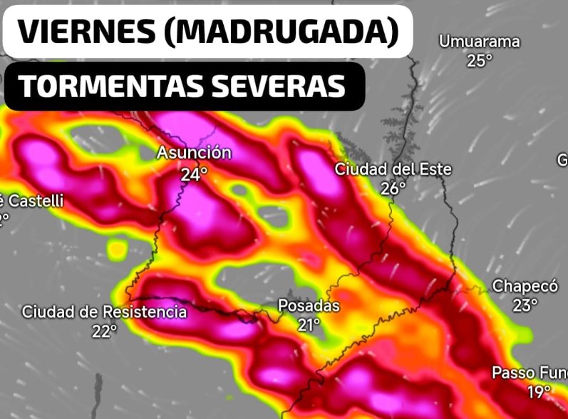 Misiones nuevamente bajo alerta meteorológica por intensas tormentas