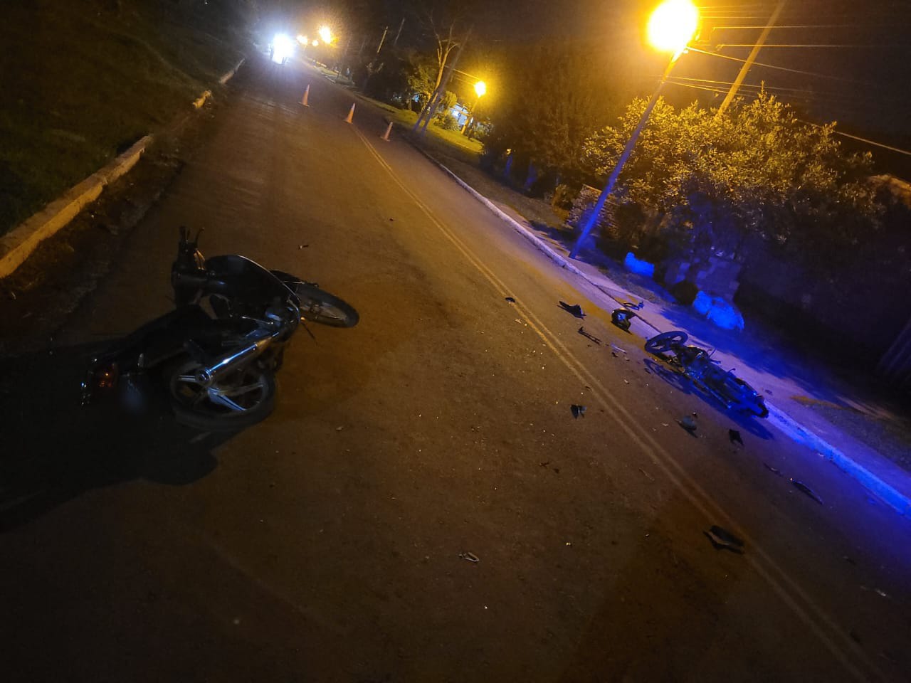 Dos motociclistas terminaron lesionados tras un choque en San Javier
