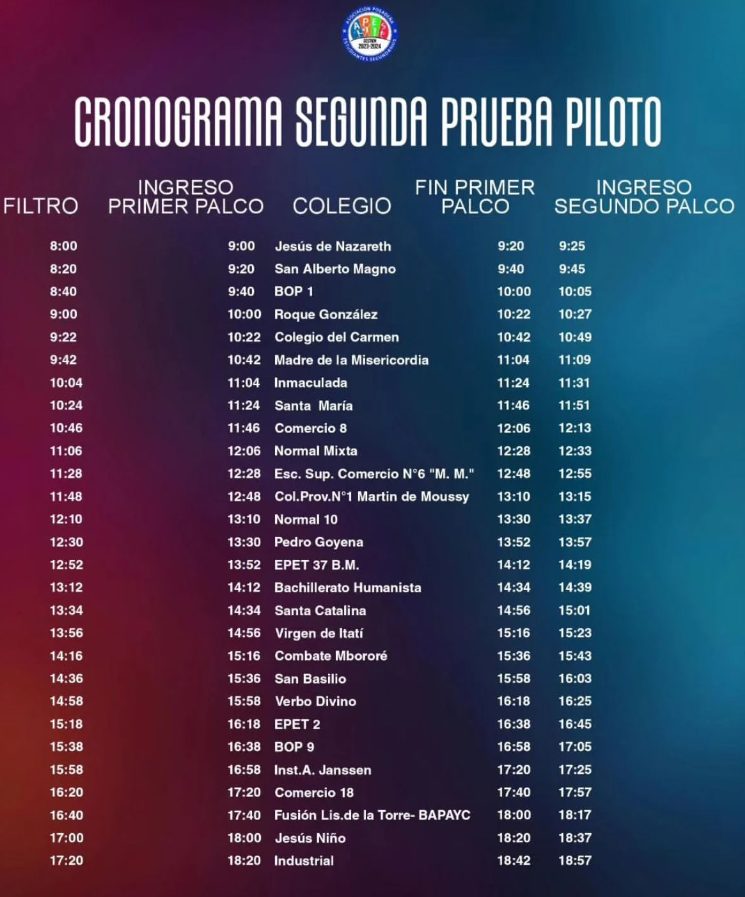 Este jueves se realizará la segunda prueba piloto de la Estudiantina de Posadas 2 4 - prueba piloto12 - 3