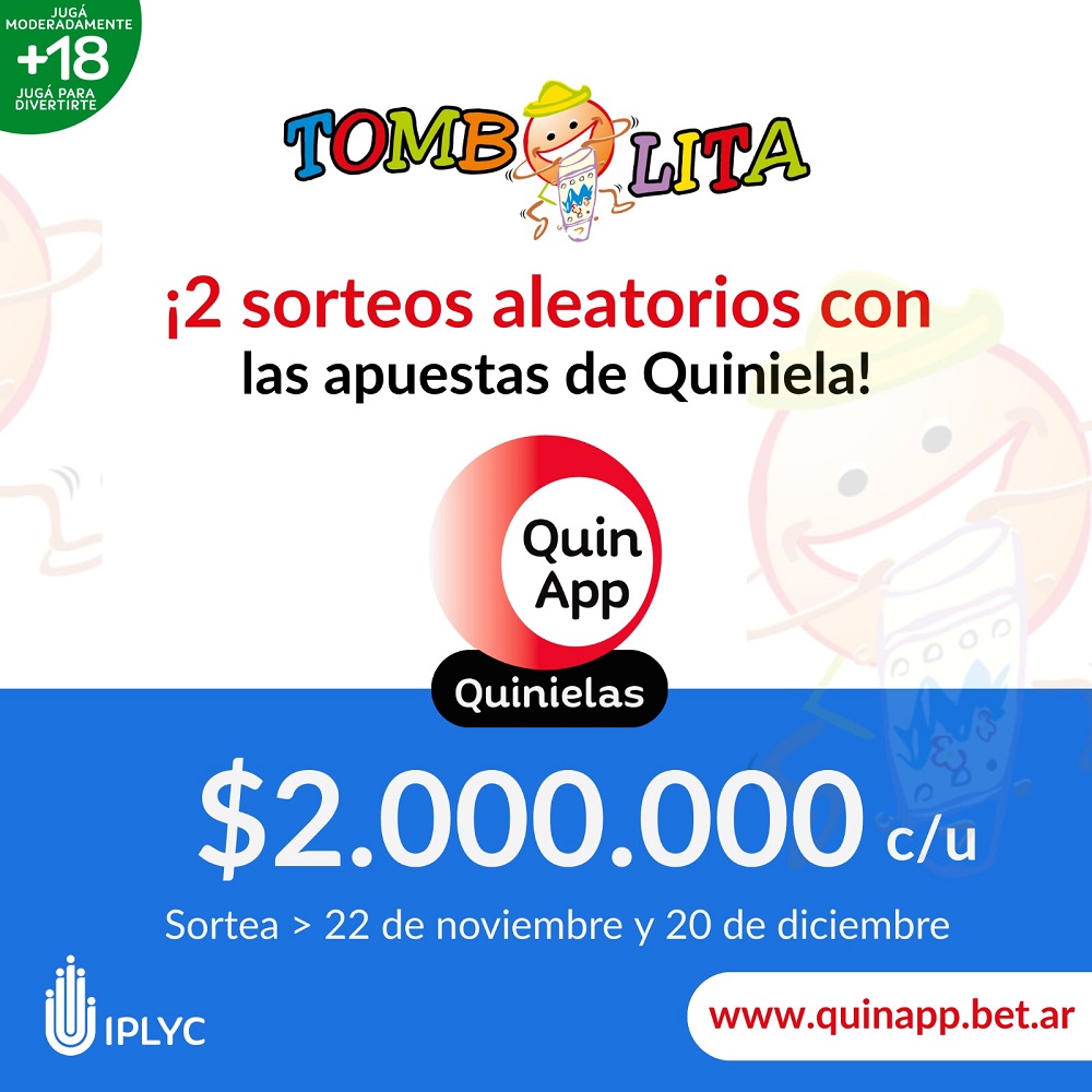 La Tombolita ofrece chances de ganar con los cupones no premiados de la Quiniela