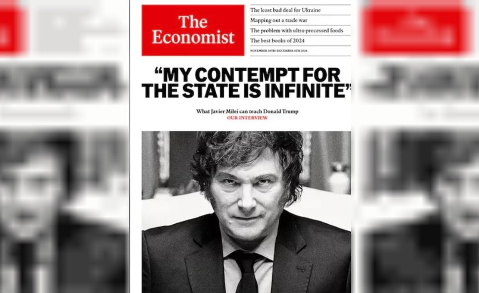 Milei en la tapa de The Economist en un repaso del primer año de gobierno