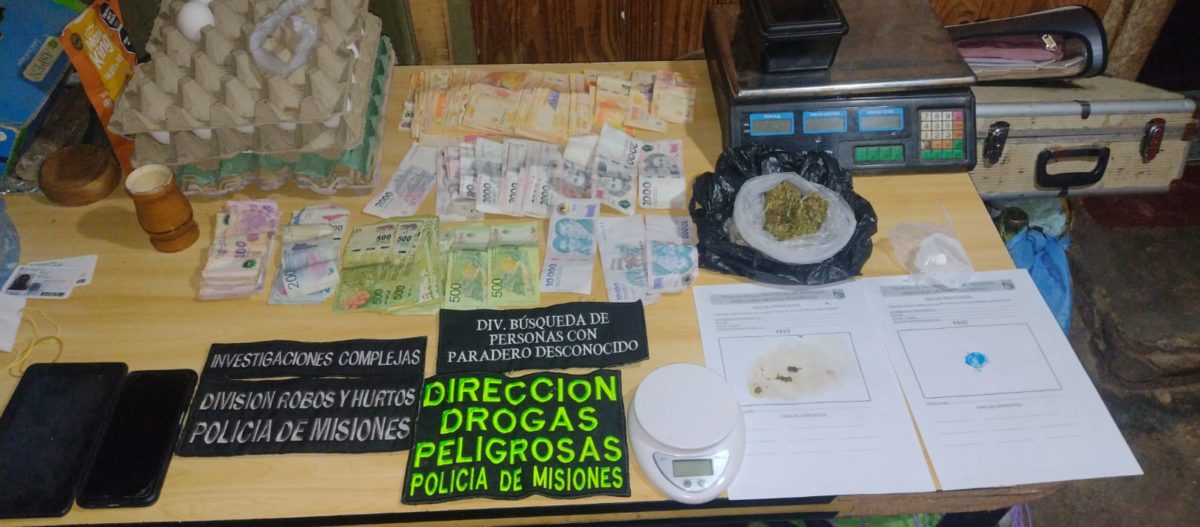 Múltiples detenidos, drogas secuestradas y elementos robados recuperados tras allanamientos en Posadas