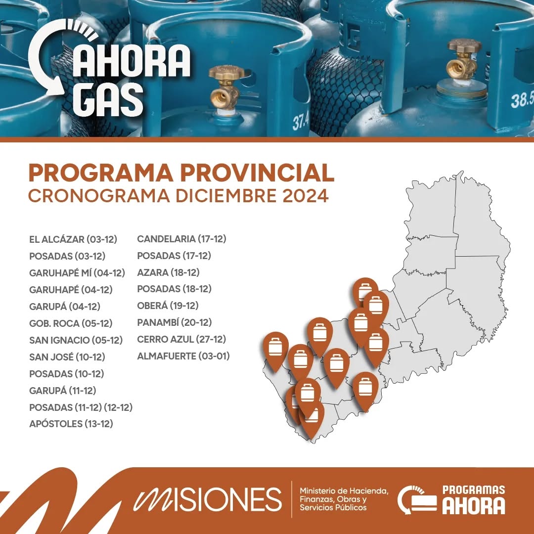 Ahora Gas: mirá el cronograma completo de diciembre