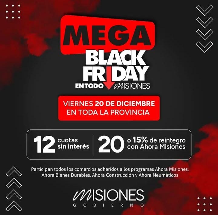 Fuerte expectativas por el "Mega Black Friday en todo Misiones" de este viernes