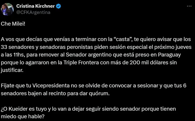 cfk a Milei - 1