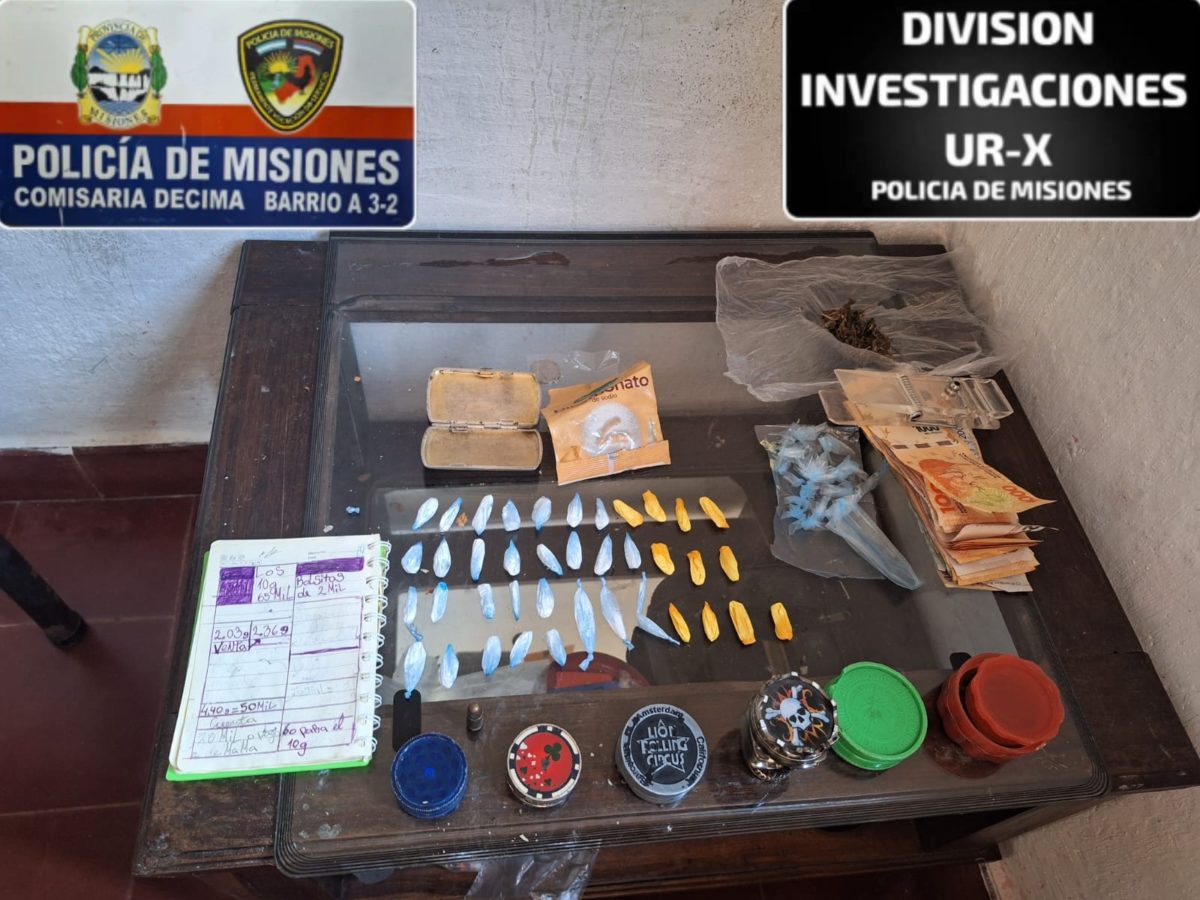 Desmantelaron un narcobunker con marihuana y cocaína para la venta en Posadas