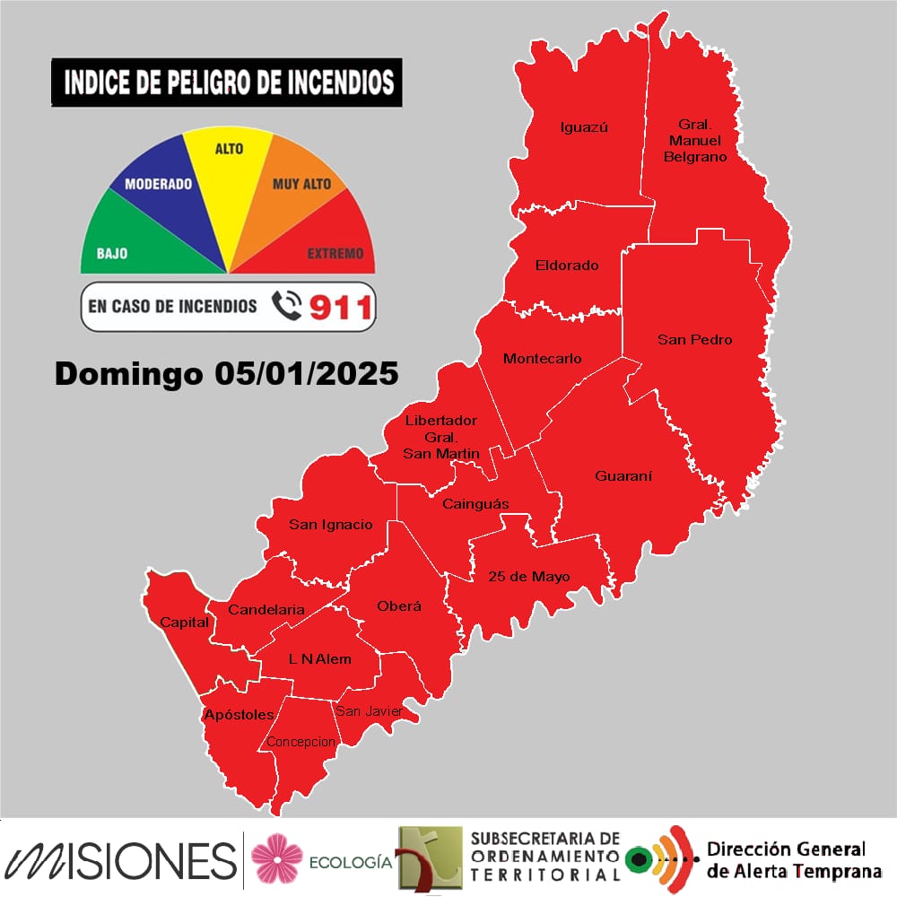 Passalacqua ratificó la prohibición de la quema por el alto riesgo de incendios en Misiones