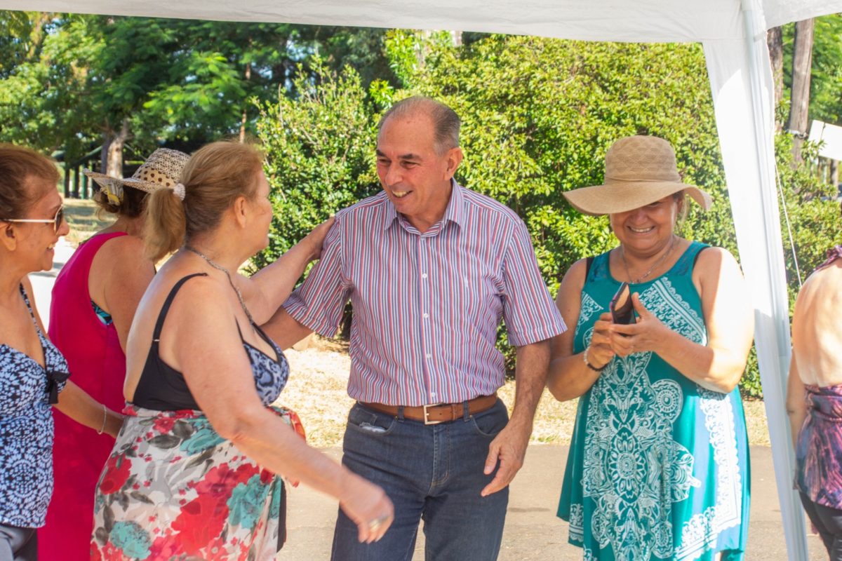 Stelatto compartió con adultos mayores una de las "Jornadas Recreativas de Verano"