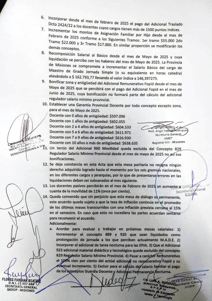 Hubo acuerdo en la Mesa Paritaria Docente, con recomposición salarial para febrero