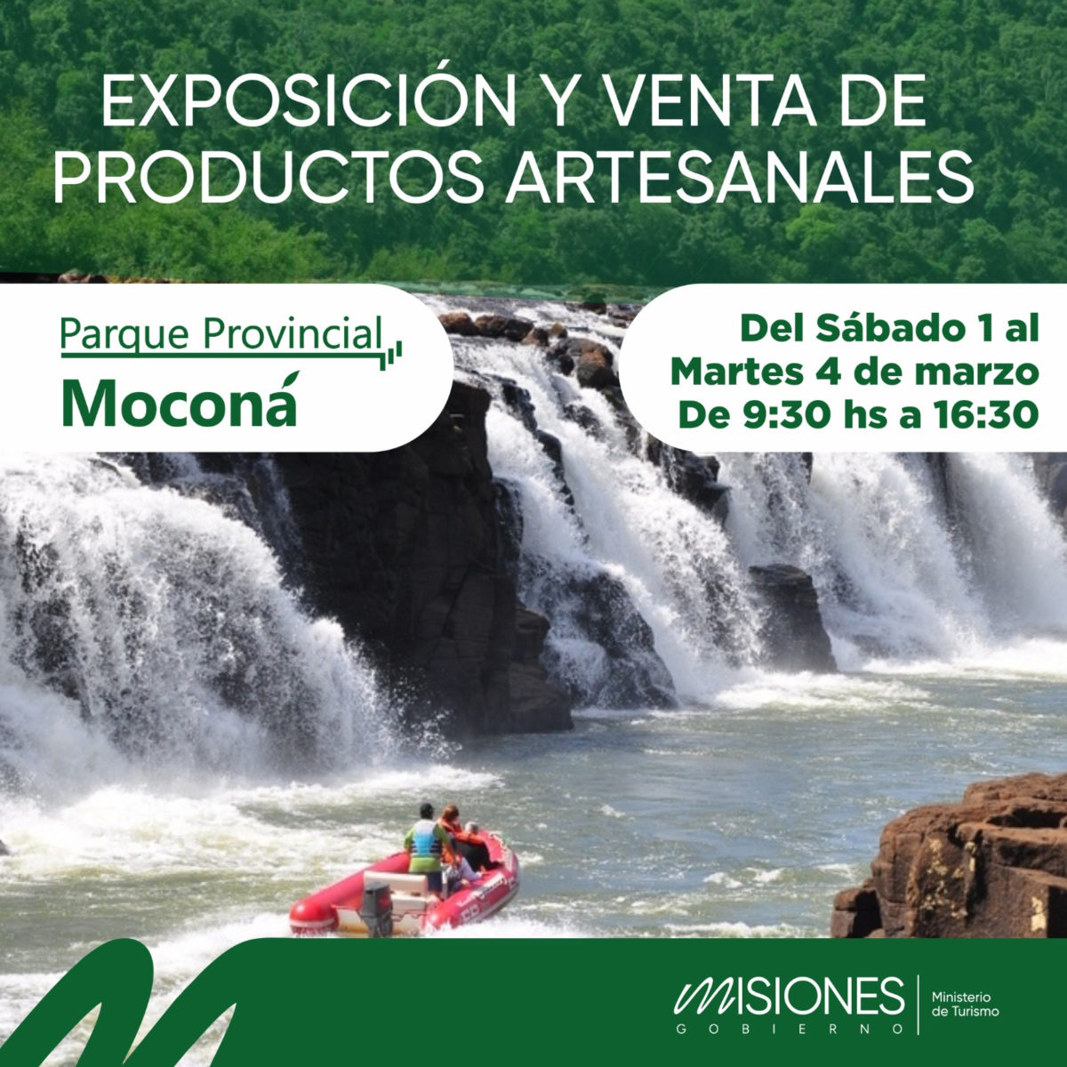 Un “finde XL” de naturaleza y artesanías en el Parque Provincial Moconá